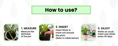 Plant Grow Fertilizer Sticks For Plants - 25 Stick